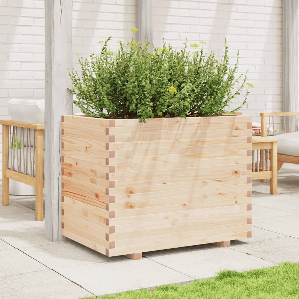 vidaXL Jardinieră de grădină, 90x60x72 cm, lemn masiv de pin vidaXL Jardinieră de grădină, 90x60x72 cm, lemn masiv de pin