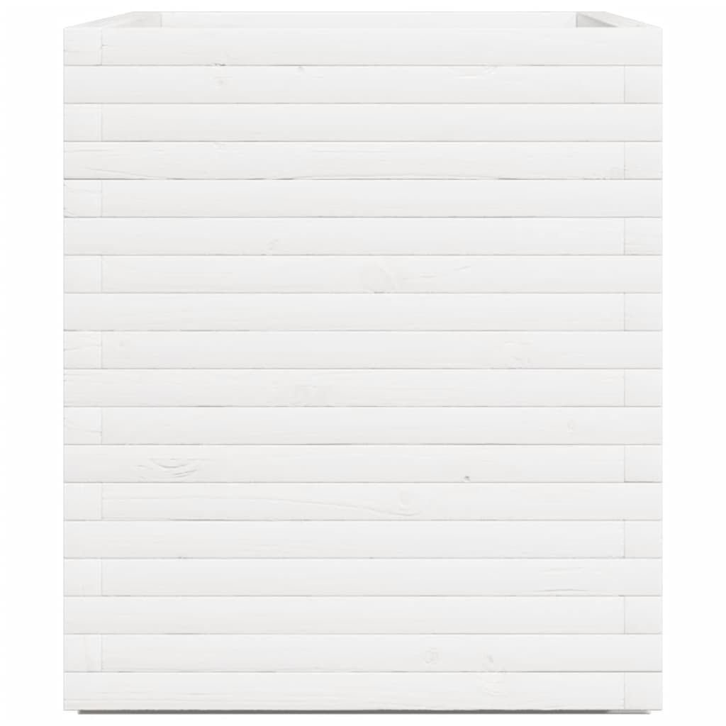 vidaXL Jardinieră de grădină, alb, 90x60x72 cm, lemn masiv de pin vidaXL Jardinieră de grădină, alb, 90x60x72 cm, lemn masiv de pin