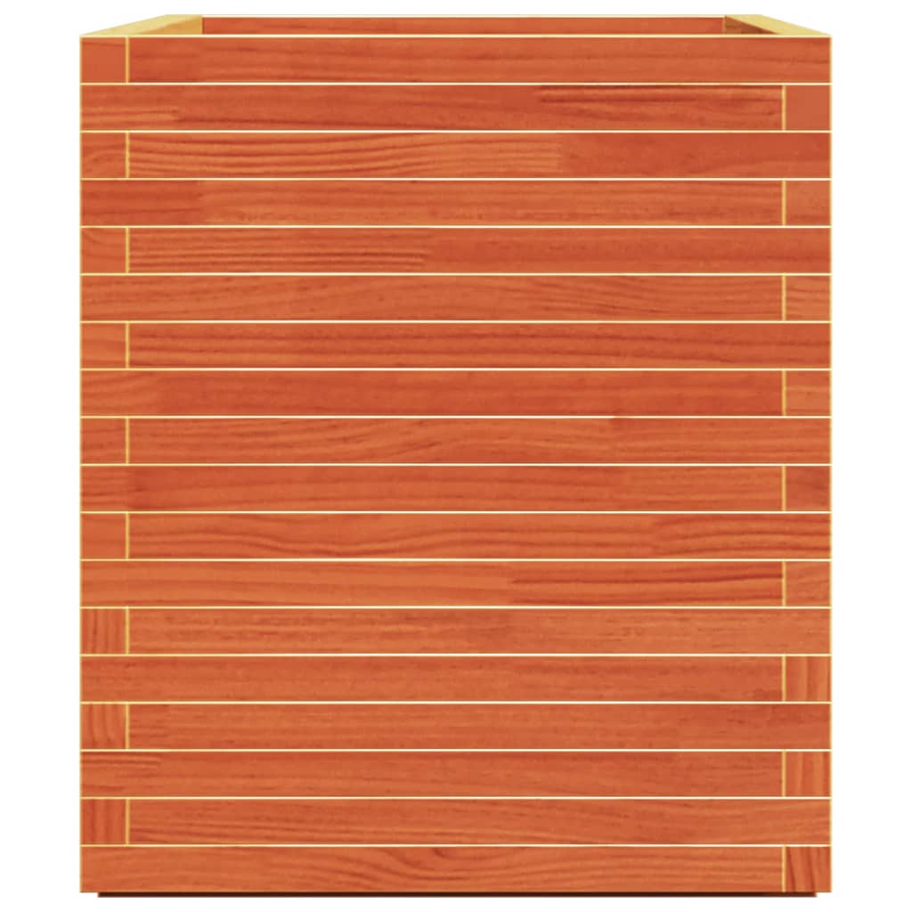 vidaXL Jardinieră de grădină, maro ceruit, 90x60x72 cm, lemn masiv pin vidaXL Jardinieră de grădină, maro ceruit, 90x60x72 cm, lemn masiv pin