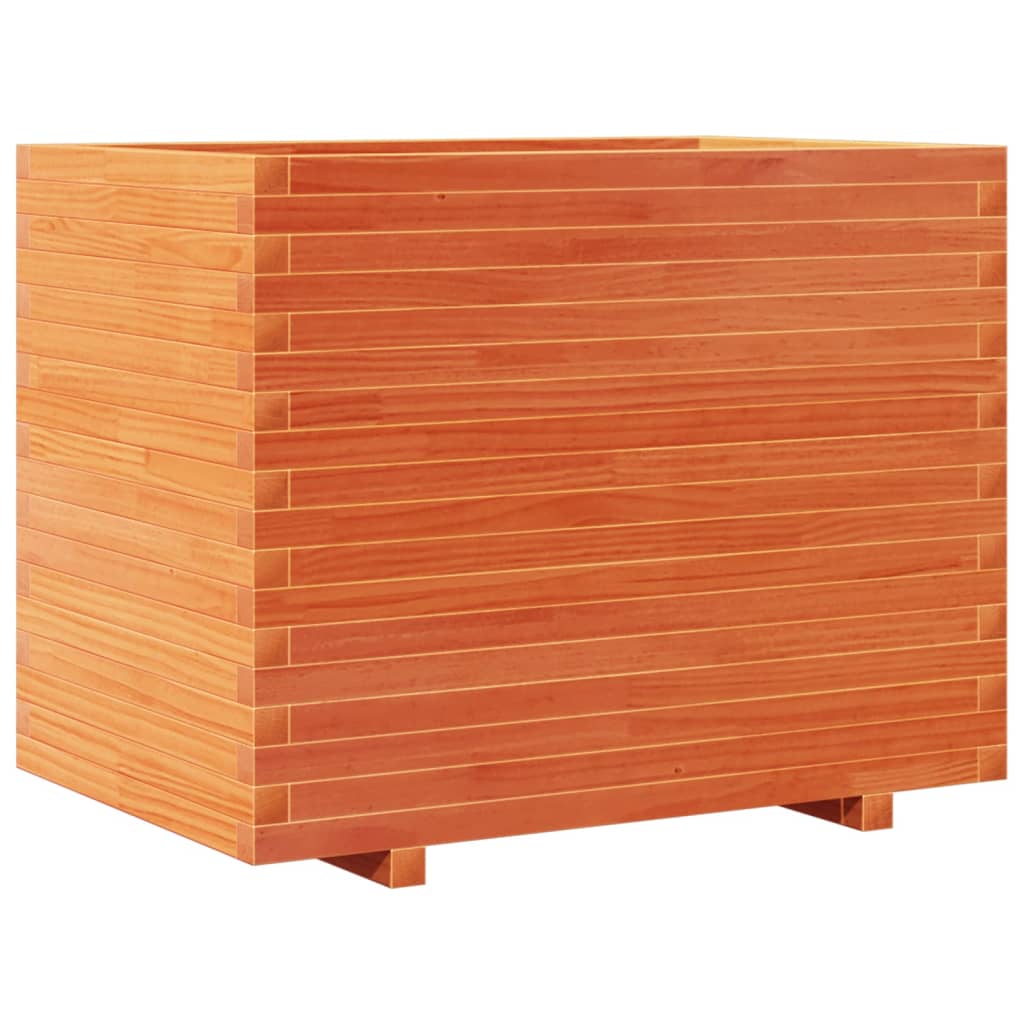 vidaXL Jardinieră de grădină, maro ceruit, 90x60x72 cm, lemn masiv pin vidaXL Jardinieră de grădină, maro ceruit, 90x60x72 cm, lemn masiv pin