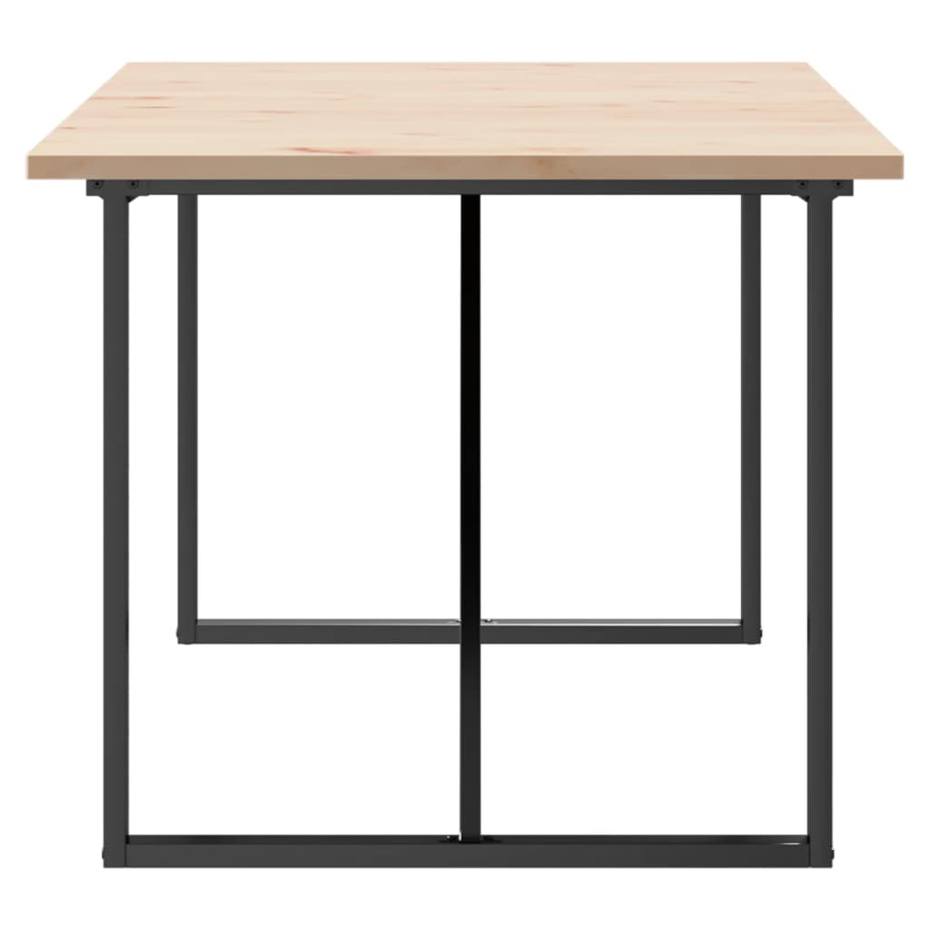 vidaXL Masă bucătărie, cadru O, 180x90x75,5 cm lemn masiv pin și Oţel vidaXL Masă bucătărie, cadru O, 180x90x75,5 cm lemn masiv pin și Oţel