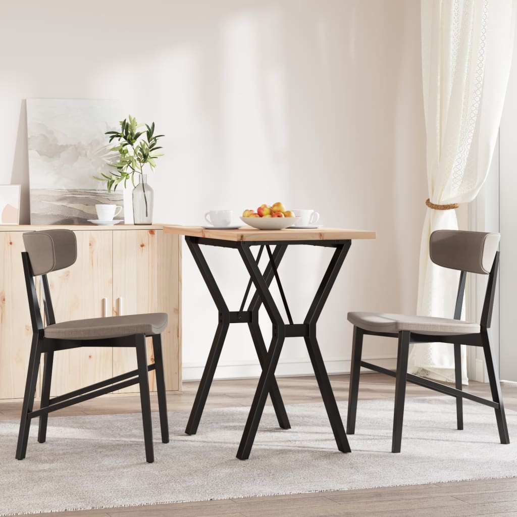 vidaXL Masă bucătărie, cadru Y, 80x50x75,5 cm lemn masiv pin și Oţel vidaXL Masă bucătărie, cadru Y, 80x50x75,5 cm lemn masiv pin și Oţel