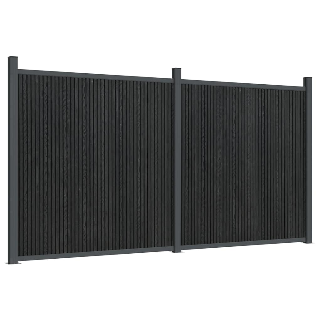 vidaXL Panou pentru gard, gri, 353x186 cm, WPC vidaXL Panou pentru gard, gri, 353x186 cm, WPC