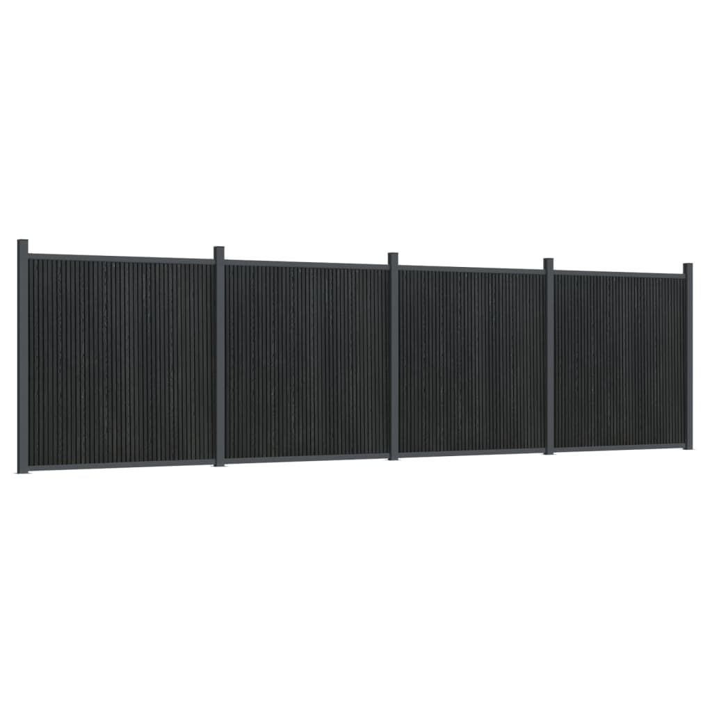 vidaXL Panouri pentru gard, gri, 699x186 cm, WPC vidaXL Panouri pentru gard, gri, 699x186 cm, WPC