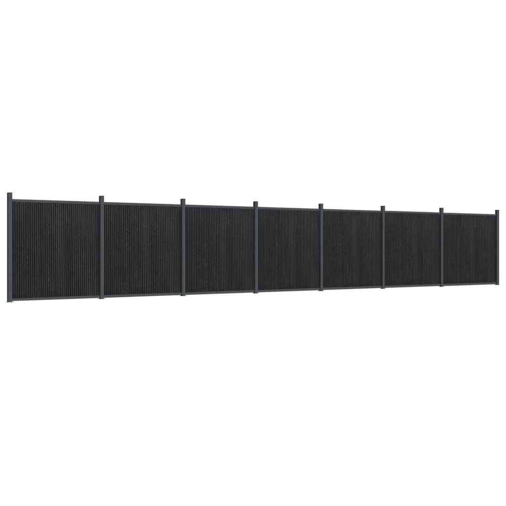 vidaXL Panou pentru gard, gri, 1218x186 cm, WPC vidaXL Panou pentru gard, gri, 1218x186 cm, WPC
