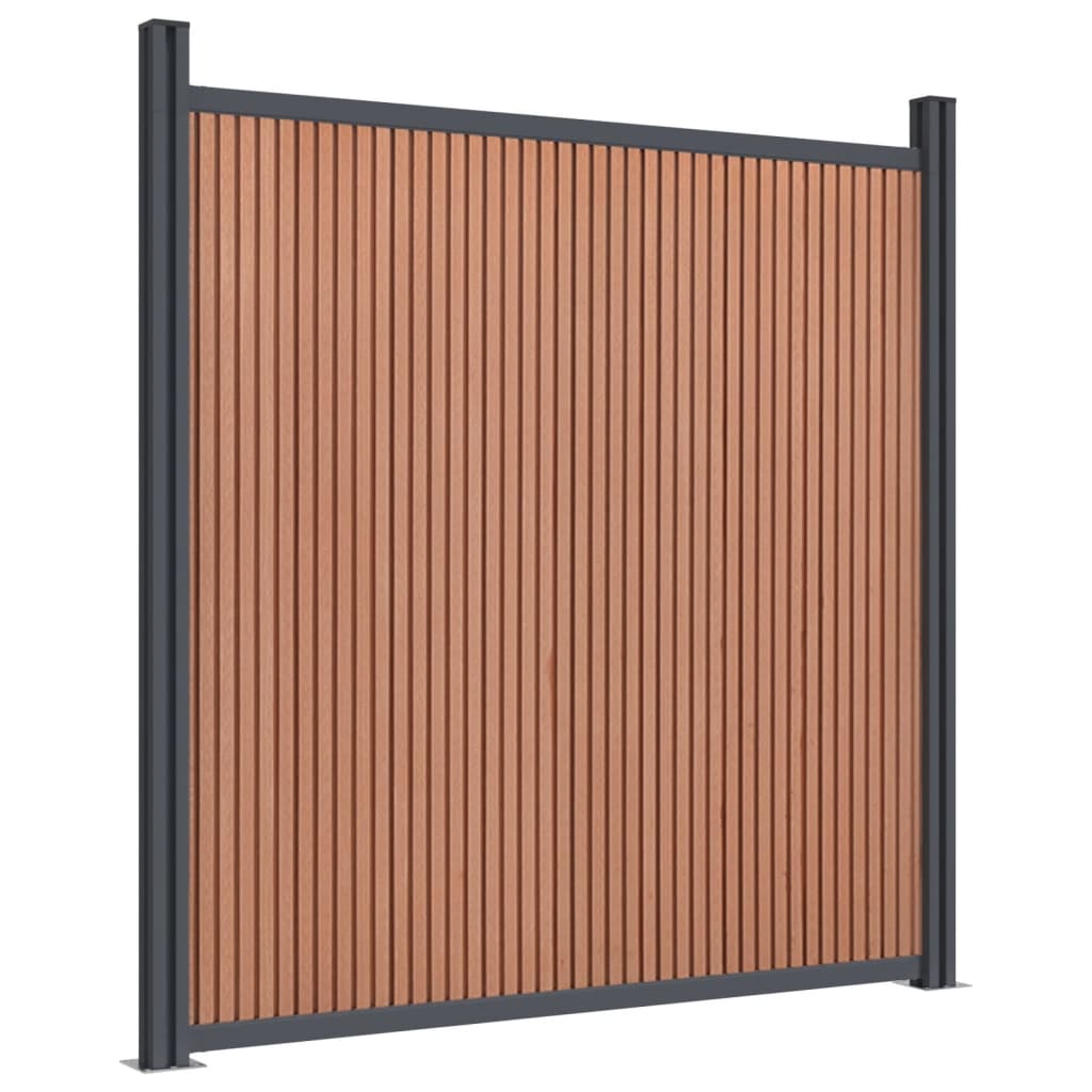 vidaXL Panouri pentru gard, maro, 353x186 cm, WPC vidaXL Panouri pentru gard, maro, 353x186 cm, WPC