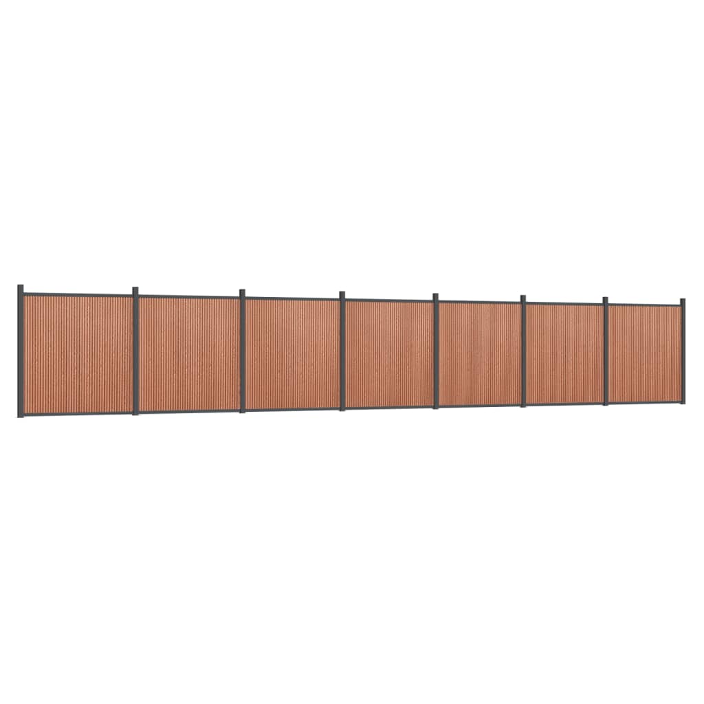 vidaXL Panou pentru gard, maro, 1218x186 cm, WPC vidaXL Panou pentru gard, maro, 1218x186 cm, WPC