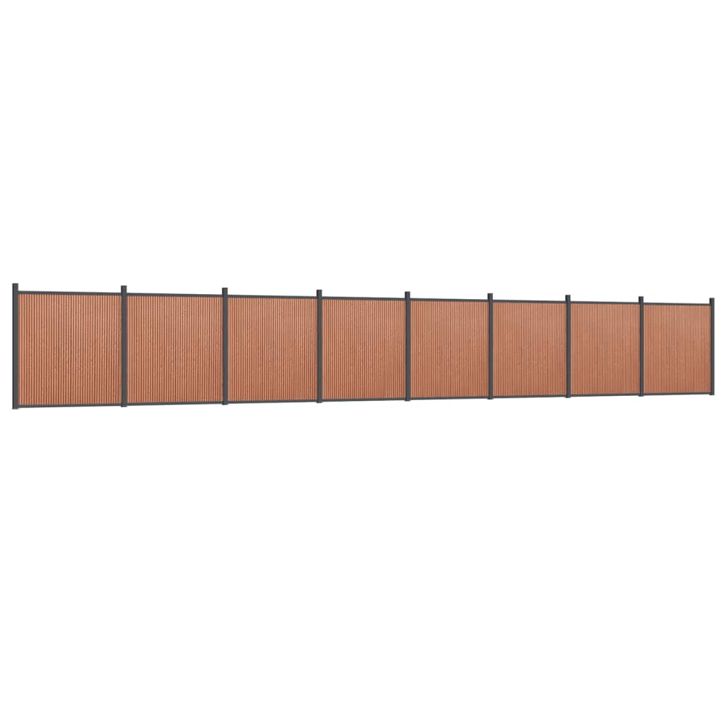vidaXL Panou pentru gard, maro, 1391x186 cm, WPC vidaXL Panou pentru gard, maro, 1391x186 cm, WPC