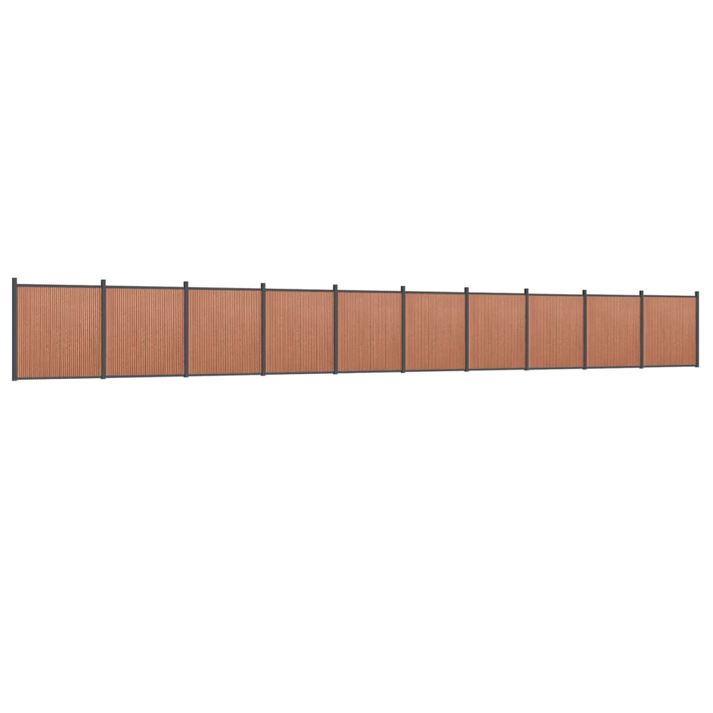 vidaXL Panou pentru gard, maro, 1737x186 cm, WPC vidaXL Panou pentru gard, maro, 1737x186 cm, WPC