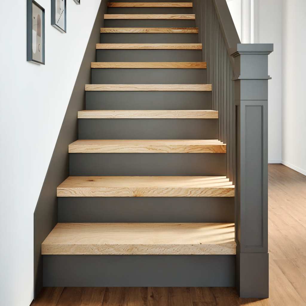 vidaXL Trepte scari 4 buc Stejar masiv netratat 70x25x2 cm vidaXL Trepte scari 4 buc Stejar masiv netratat 70x25x2 cm