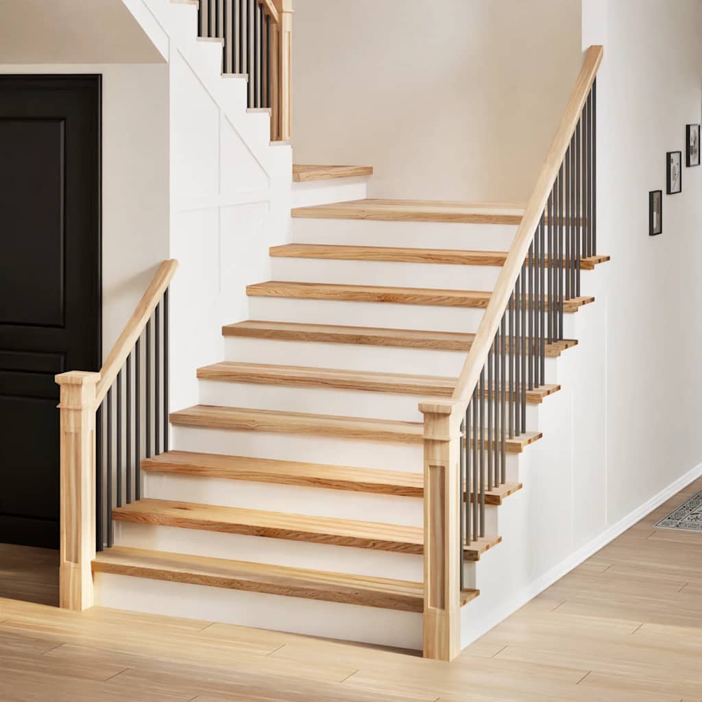 vidaXL Trepte scari 8 buc Stejar masiv netratat 110x25x2 cm vidaXL Trepte scari 8 buc Stejar masiv netratat 110x25x2 cm