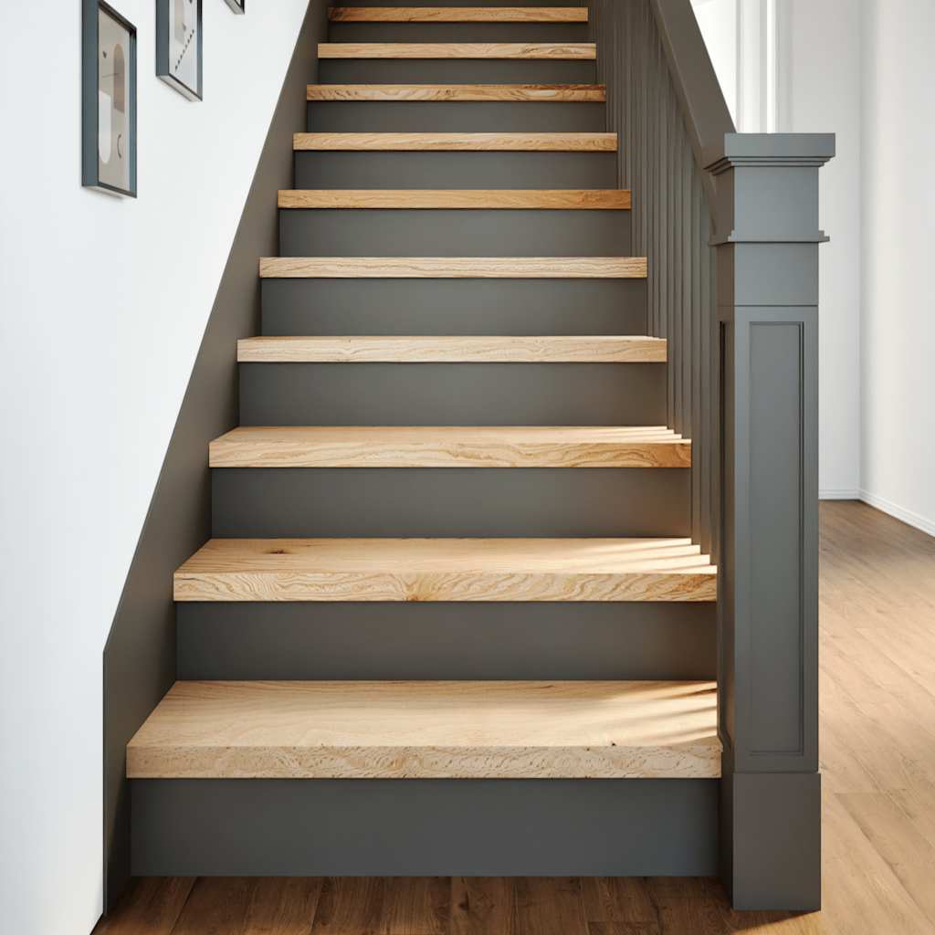 vidaXL Trepte scari 20 buc Stejar masiv netratat 80x25x2 cm vidaXL Trepte scari 20 buc Stejar masiv netratat 80x25x2 cm