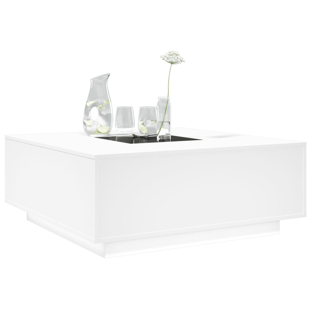 vidaXL Măsuță de cafea cu LED infinity, alb, 100x100x40 cm vidaXL Măsuță de cafea cu LED infinity, alb, 100x100x40 cm