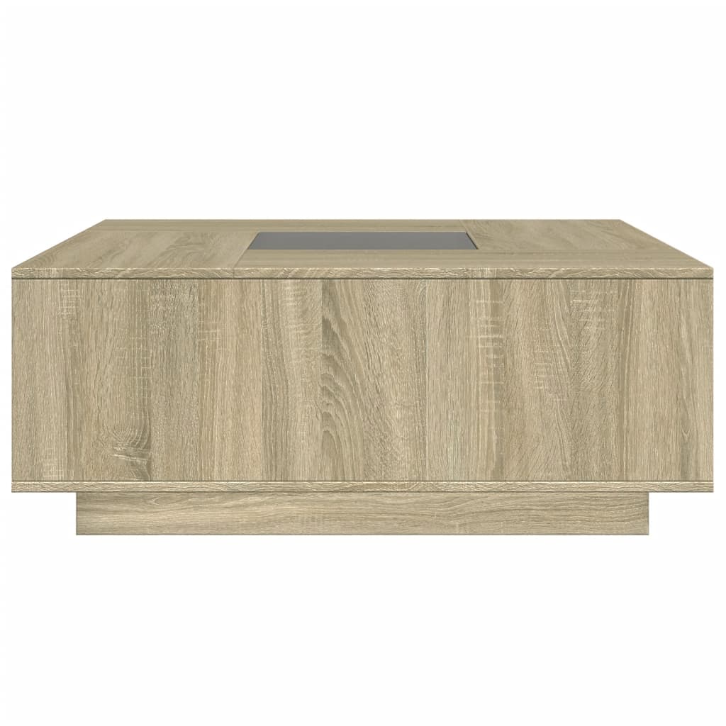 vidaXL Măsuță de cafea cu LED infinity, stejar sonoma, 100x100x40 cm vidaXL Măsuță de cafea cu LED infinity, stejar sonoma, 100x100x40 cm