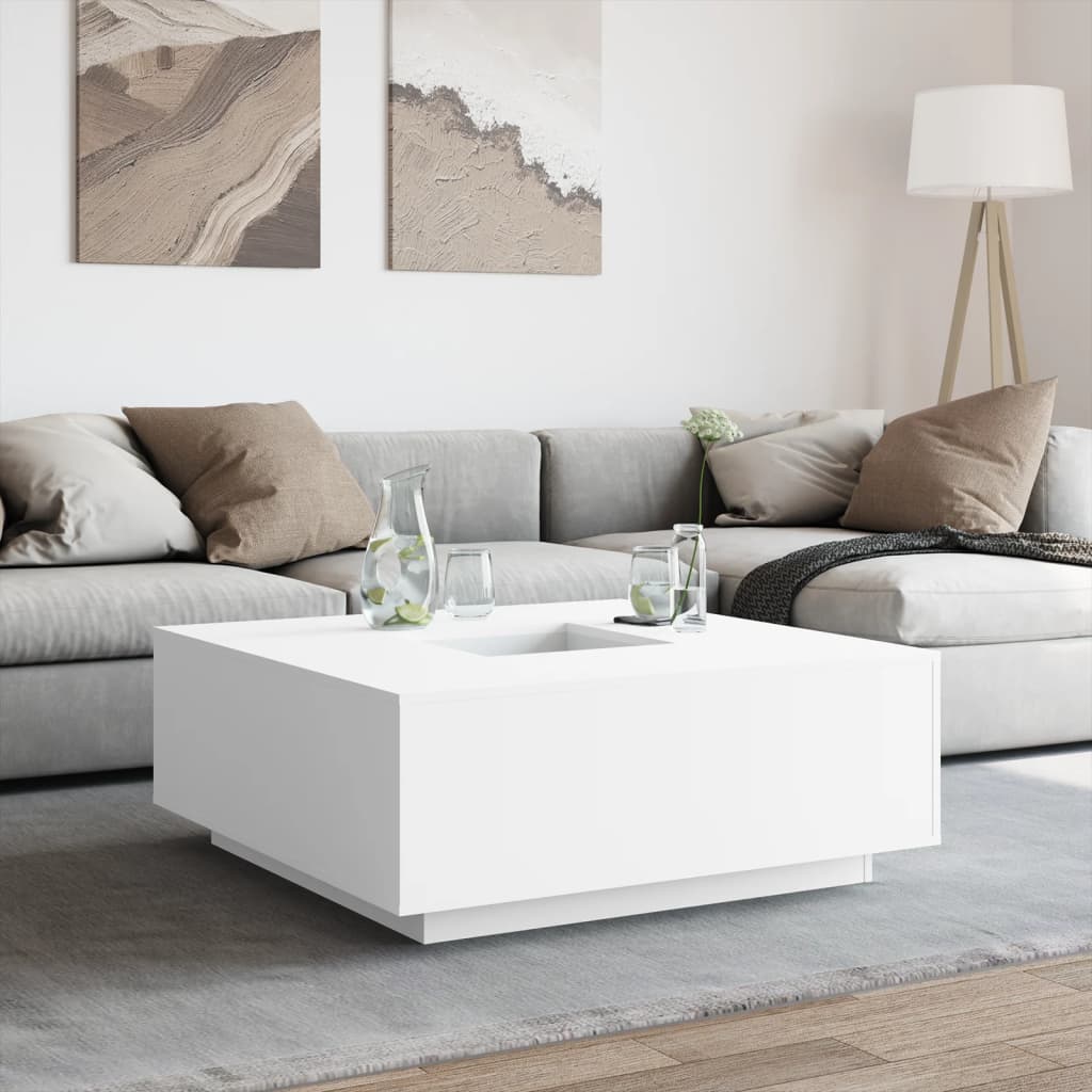 vidaXL Măsuță de cafea alb 100x100x40 cm lemn prelucrat vidaXL Măsuță de cafea alb 100x100x40 cm lemn prelucrat