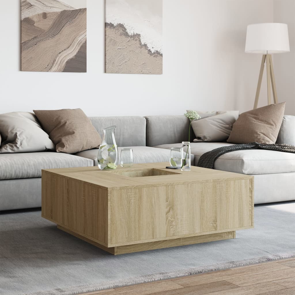 vidaXL Măsuță de cafea stejar sonoma 100x100x40 cm lemn prelucrat vidaXL Măsuță de cafea stejar sonoma 100x100x40 cm lemn prelucrat