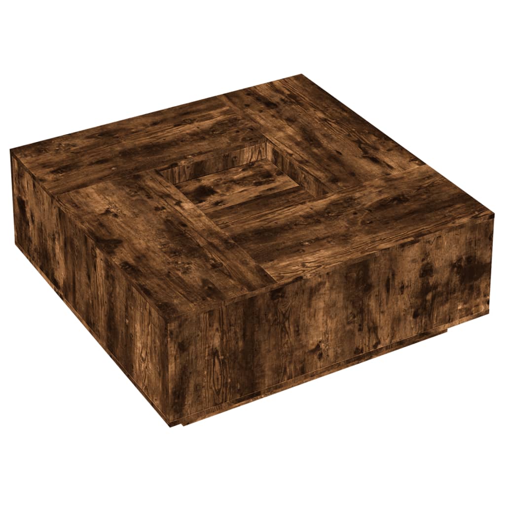 vidaXL Măsuță de cafea stejar fumuriu 100x100x40 cm din lemn prelucrat
