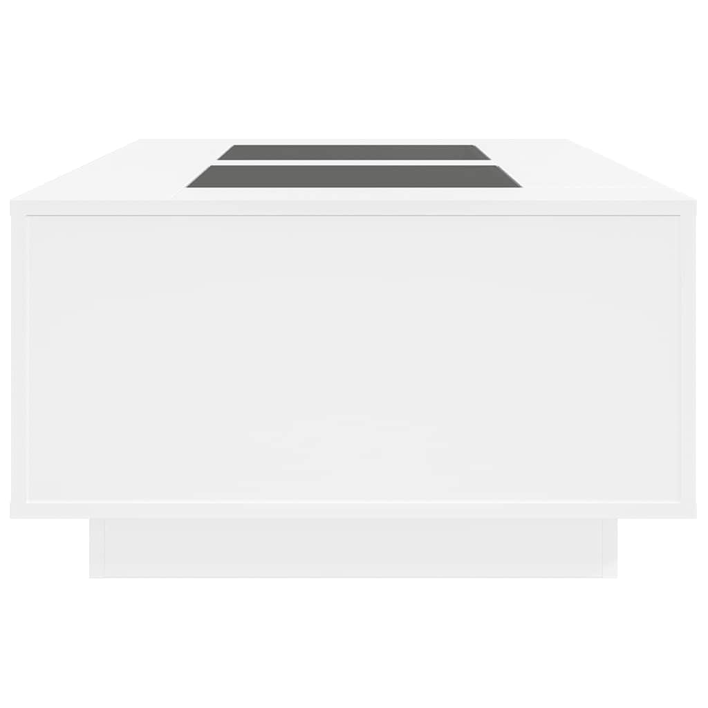 vidaXL Măsuță de cafea cu LED infinity, alb, 116x69x40 cm vidaXL Măsuță de cafea cu LED infinity, alb, 116x69x40 cm