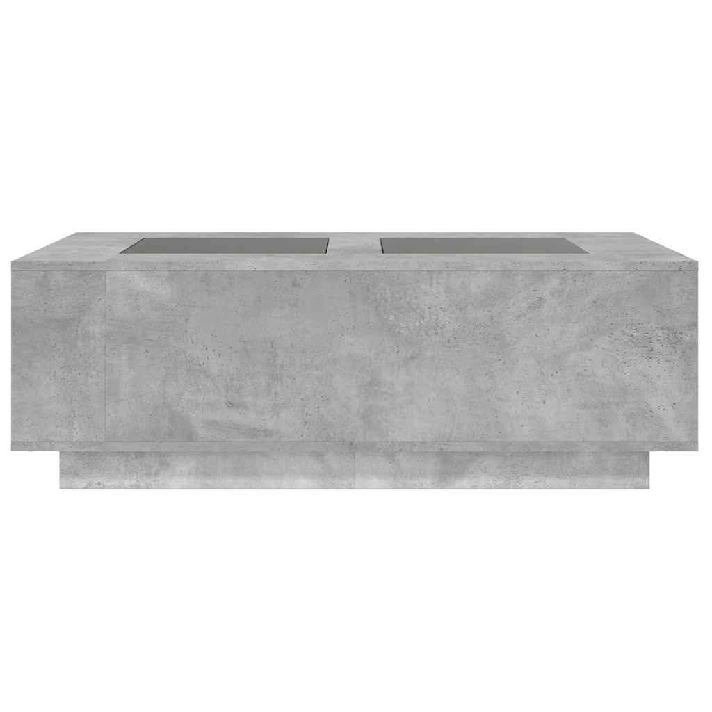 vidaXL Măsuță de cafea cu LED infinity, gri beton, 116x69x40 cm vidaXL Măsuță de cafea cu LED infinity, gri beton, 116x69x40 cm