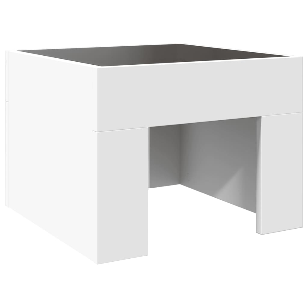 vidaXL Noptieră cu LED infinity, alb, 40x40x30 cm vidaXL Noptieră cu LED infinity, alb, 40x40x30 cm