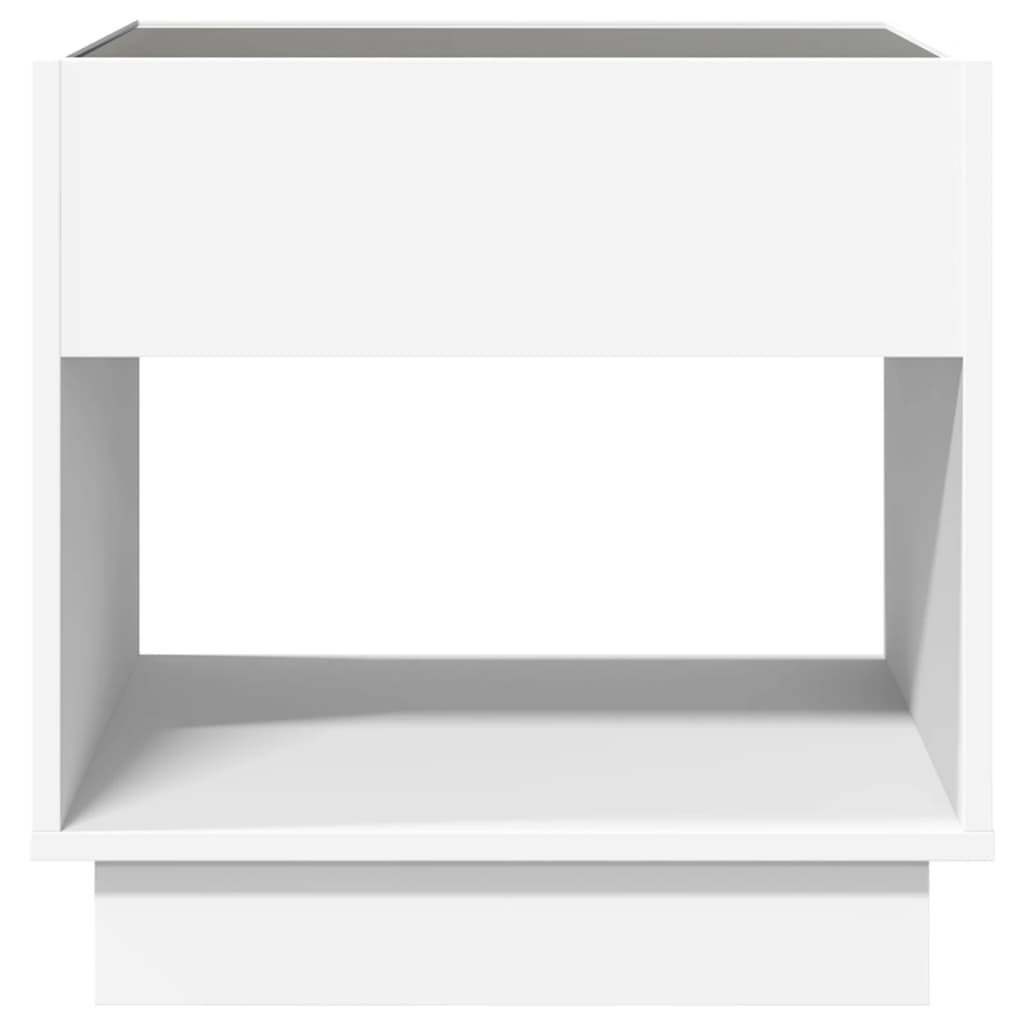vidaXL Noptieră cu LED infinity, alb, 50x50x50 cm vidaXL Noptieră cu LED infinity, alb, 50x50x50 cm