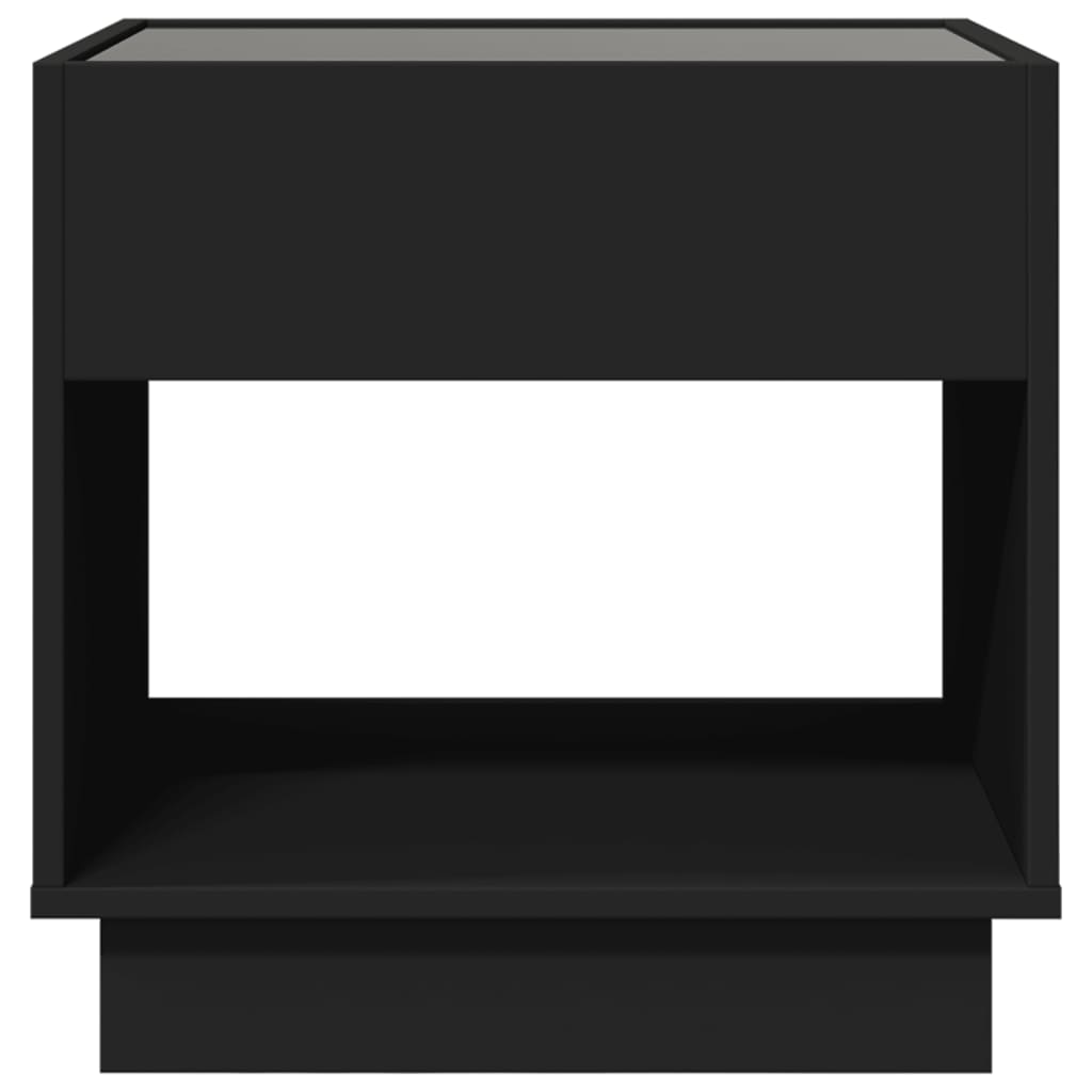 vidaXL Noptieră cu LED infinity, negru, 50x50x50 cm vidaXL Noptieră cu LED infinity, negru, 50x50x50 cm
