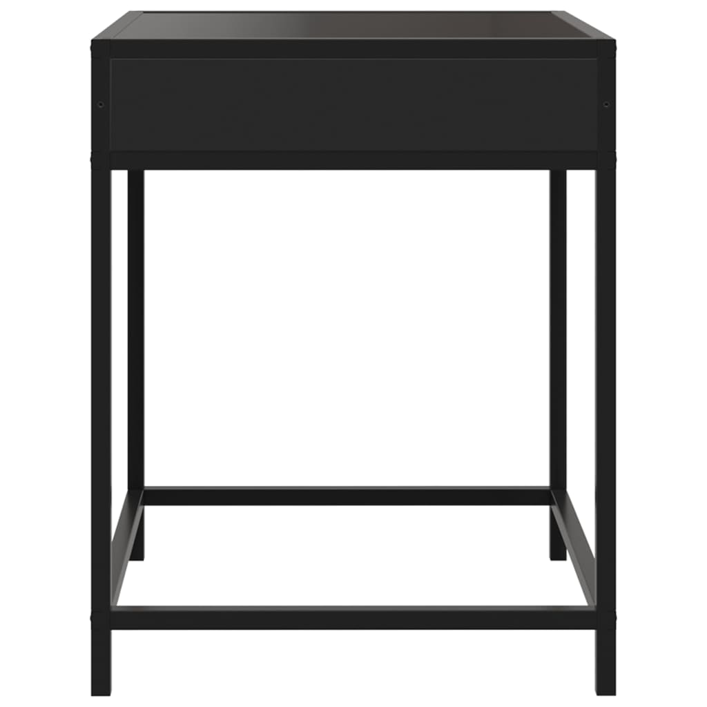 vidaXL Noptieră cu LED infinity, negru, 40x40x51 cm vidaXL Noptieră cu LED infinity, negru, 40x40x51 cm