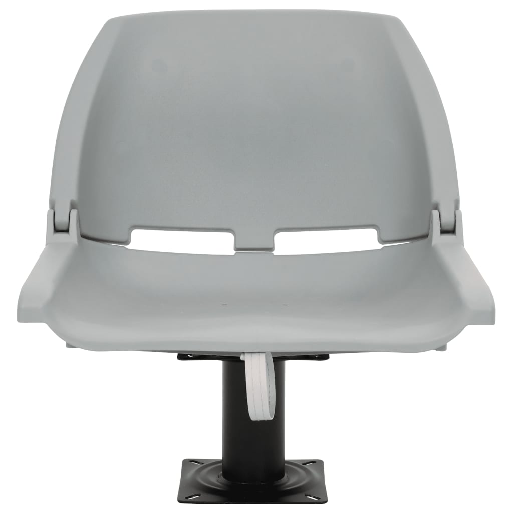 vidaXL Set scaun pliabil, 2 piese, fără pernă, gri, 48x51x41 cm vidaXL Set scaun pliabil, 2 piese, fără pernă, gri, 48x51x41 cm