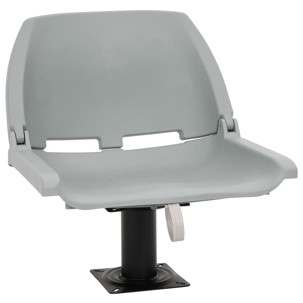 vidaXL Set scaun pliabil, 2 piese, fără pernă, gri, 48x51x41 cm vidaXL Set scaun pliabil, 2 piese, fără pernă, gri, 48x51x41 cm