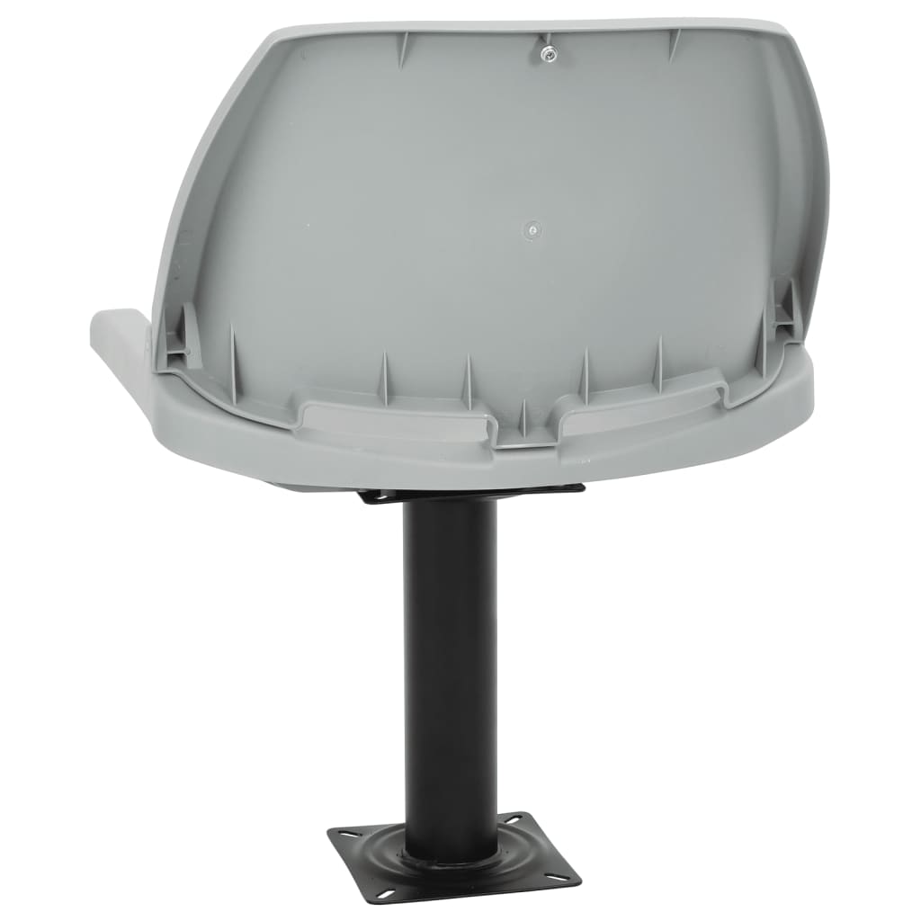 vidaXL Set scaun pliabil, 2 piese, fără pernă, gri, 48x51x41 cm vidaXL Set scaun pliabil, 2 piese, fără pernă, gri, 48x51x41 cm