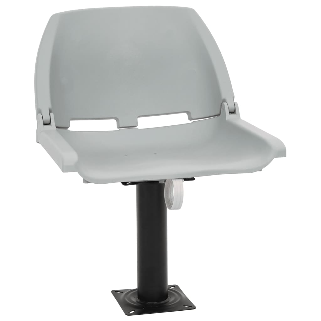 vidaXL Set scaun pliabil, 2 piese, fără pernă, gri, 48x51x41 cm vidaXL Set scaun pliabil, 2 piese, fără pernă, gri, 48x51x41 cm
