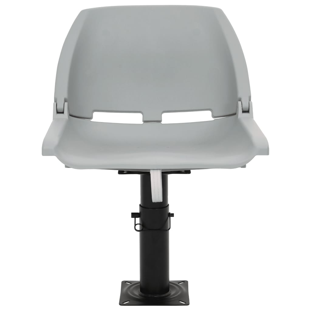vidaXL Set scaun pliabil, 2 piese, fără pernă, gri, 48x51x41 cm vidaXL Set scaun pliabil, 2 piese, fără pernă, gri, 48x51x41 cm