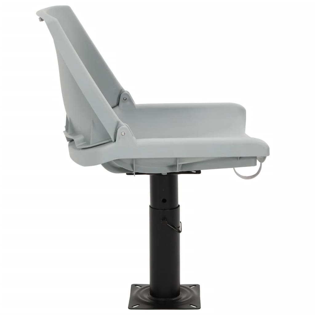 vidaXL Set scaun pliabil, 2 piese, fără pernă, gri, 48x51x41 cm vidaXL Set scaun pliabil, 2 piese, fără pernă, gri, 48x51x41 cm