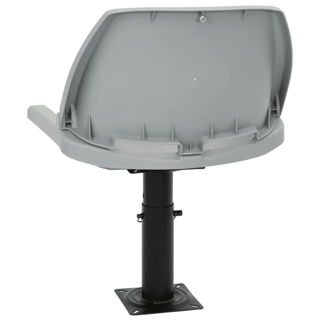 vidaXL Set scaun pliabil, 2 piese, fără pernă, gri, 48x51x41 cm vidaXL Set scaun pliabil, 2 piese, fără pernă, gri, 48x51x41 cm