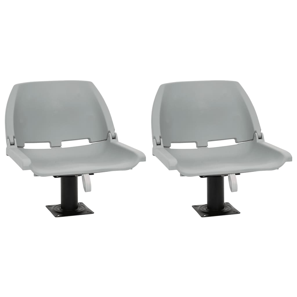 vidaXL Set scaun pliabil, 4 piese, fără pernă, gri, 48x51x41 cm vidaXL Set scaun pliabil, 4 piese, fără pernă, gri, 48x51x41 cm
