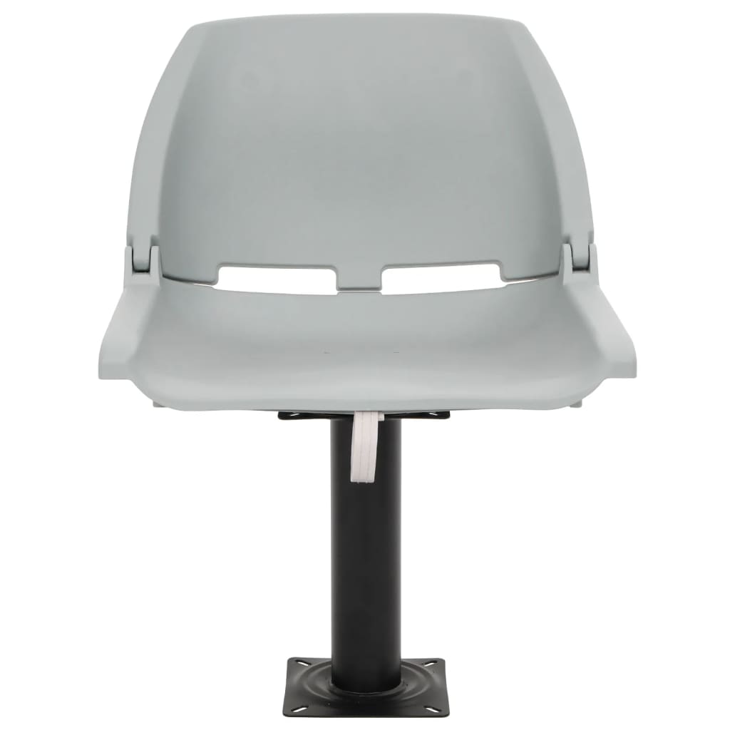 vidaXL Set scaun pliabil, 4 piese, fără pernă, gri, 48x51x41 cm vidaXL Set scaun pliabil, 4 piese, fără pernă, gri, 48x51x41 cm