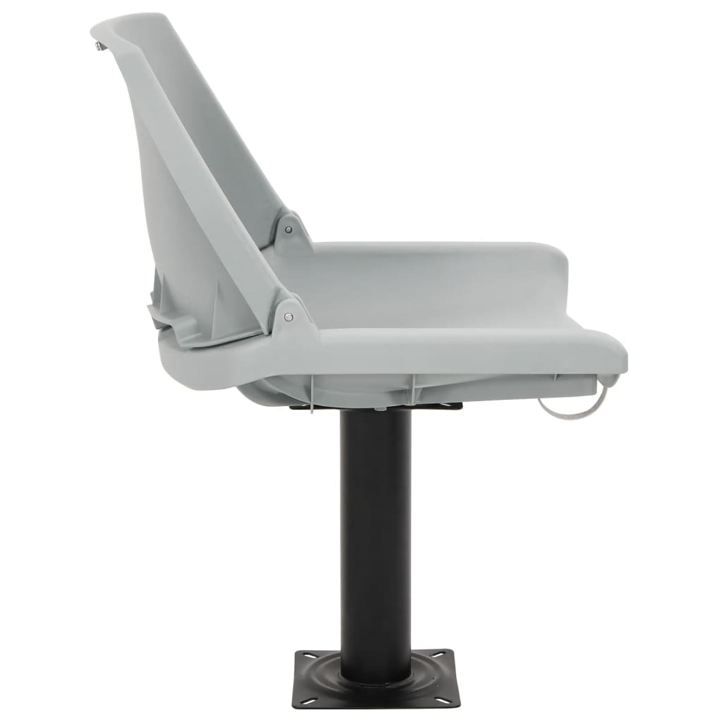 vidaXL Set scaun pliabil, 4 piese, fără pernă, gri, 48x51x41 cm vidaXL Set scaun pliabil, 4 piese, fără pernă, gri, 48x51x41 cm