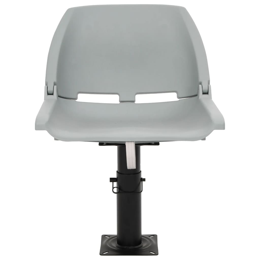 vidaXL Set scaun pliabil, 4 piese, fără pernă, gri, 48x51x41 cm