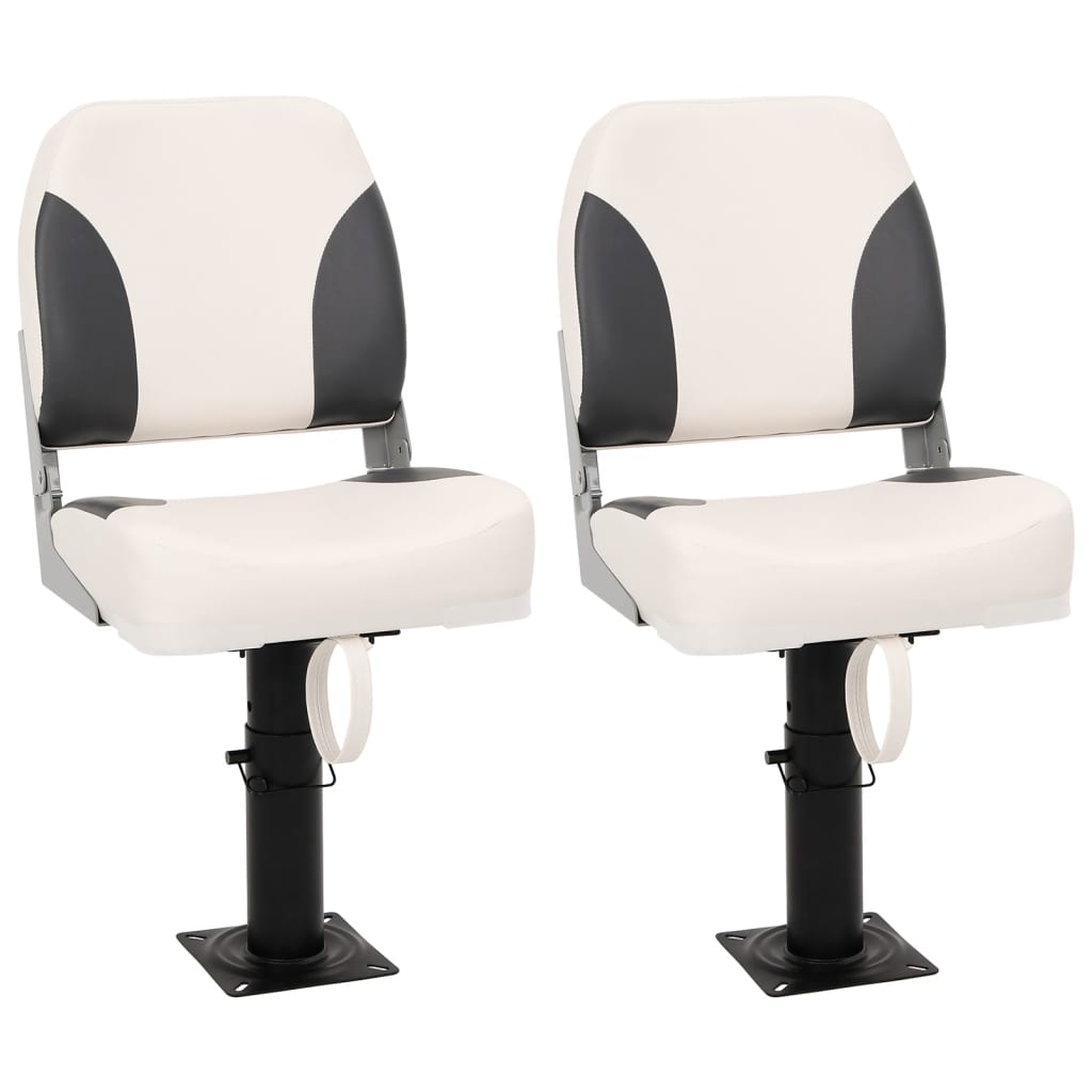 vidaXL Set scaune pliabile pentru barcă, 4 piese, spătar mic vidaXL Set scaune pliabile pentru barcă, 4 piese, spătar mic