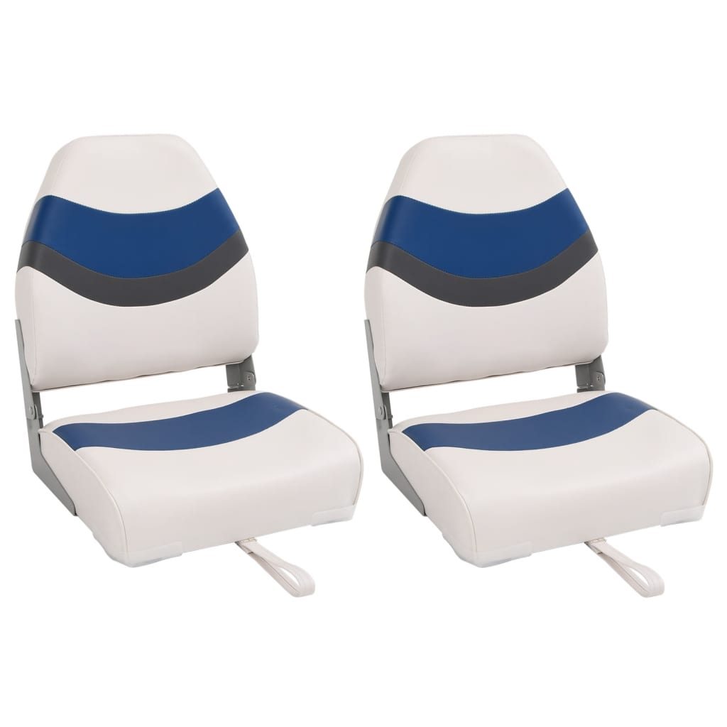 vidaXL Scaune pliabile pentru barcă 2 buc. cu spătar înalt 44x38x55 cm vidaXL Scaune pliabile pentru barcă 2 buc. cu spătar înalt 44x38x55 cm