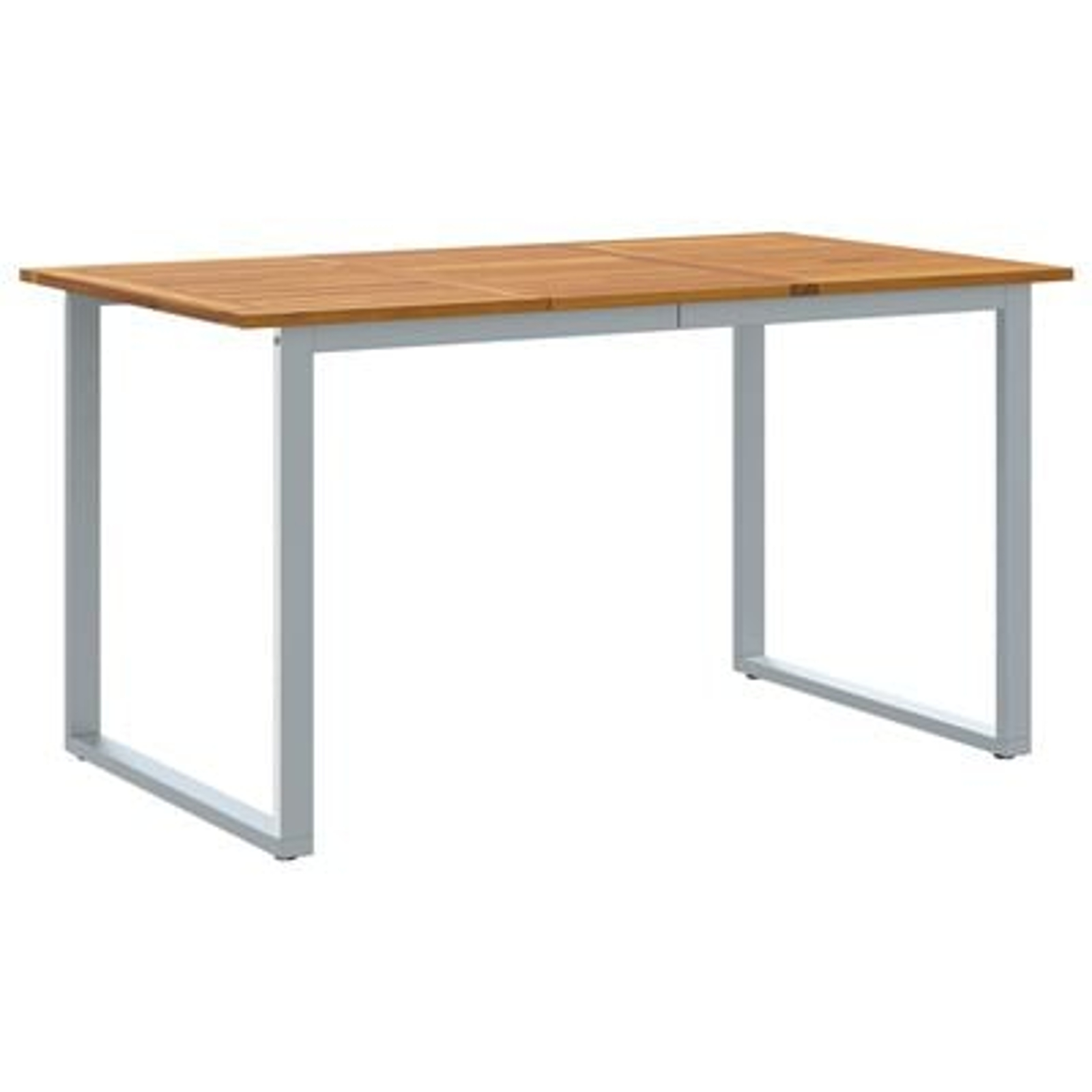 vidaXL Set de dining pentru grădină , 7 piese, gri, oțel și lemn de acacia
