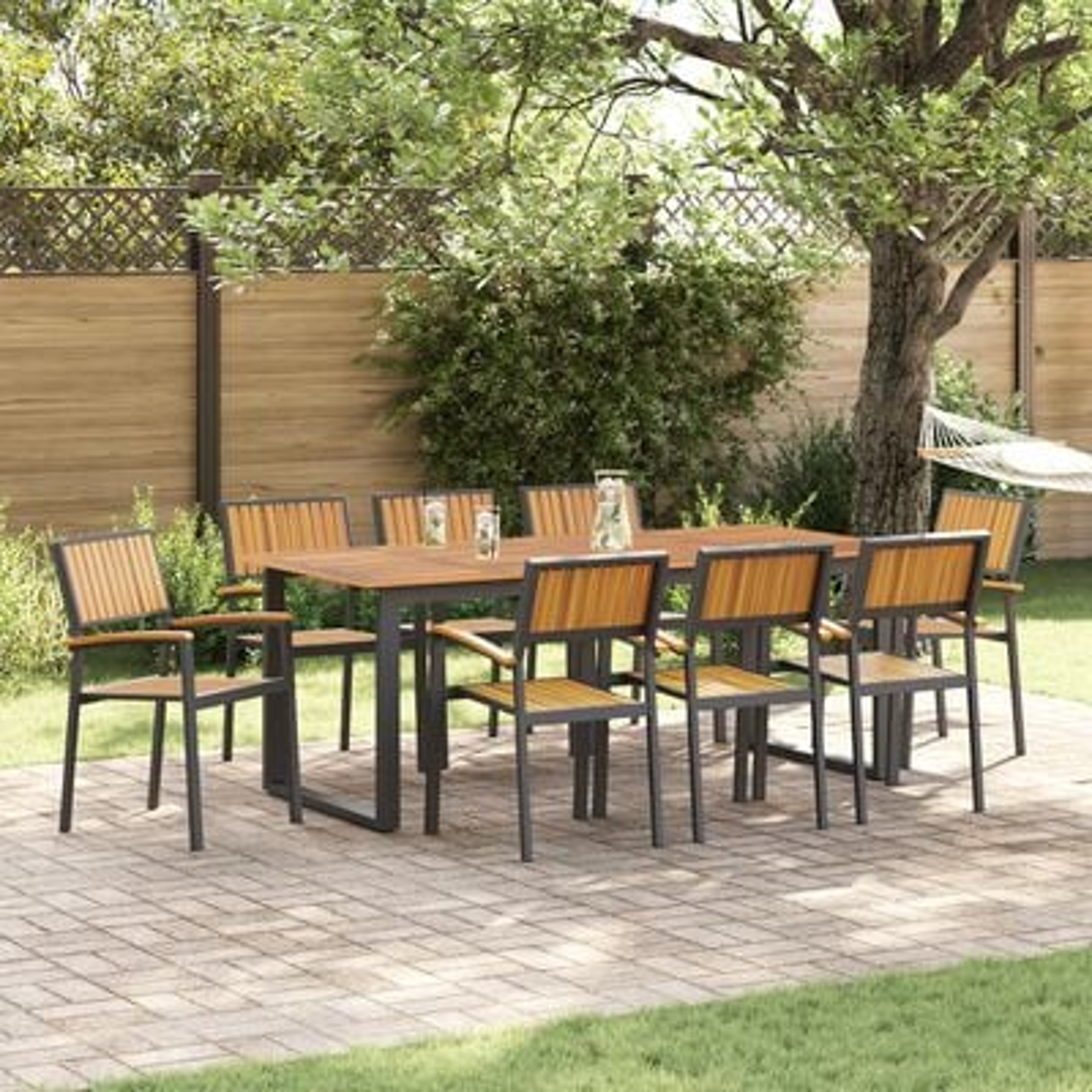 vidaXL Scaun pentru Grădină 8 pcs Maro 56 x 57 x 87cm vidaXL Scaun pentru Grădină 8 pcs Maro 56 x 57 x 87cm