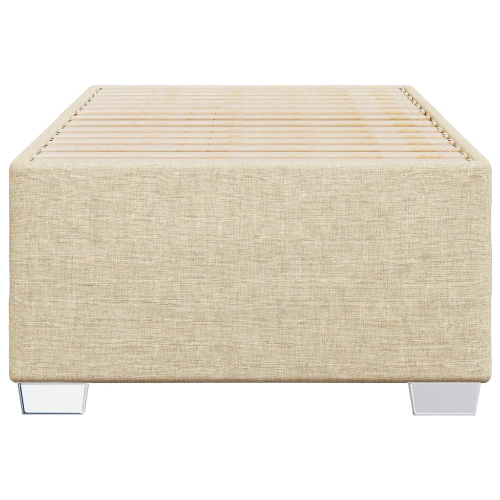 vidaXL Cadru de pat fără saltea cremă 80x200 cm țesătură