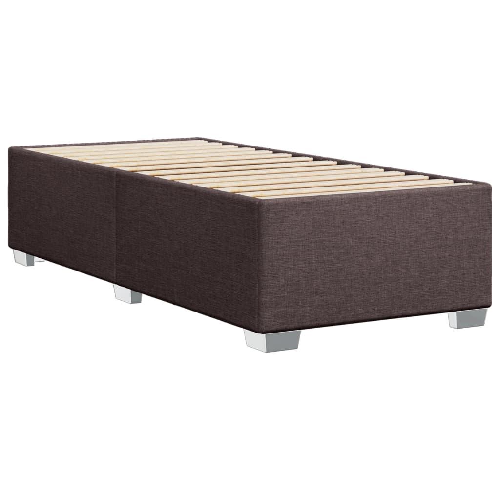 vidaXL Cadru de pat fără saltea, maro închis, 90x190 cm, textil vidaXL Cadru de pat fără saltea, maro închis, 90x190 cm, textil