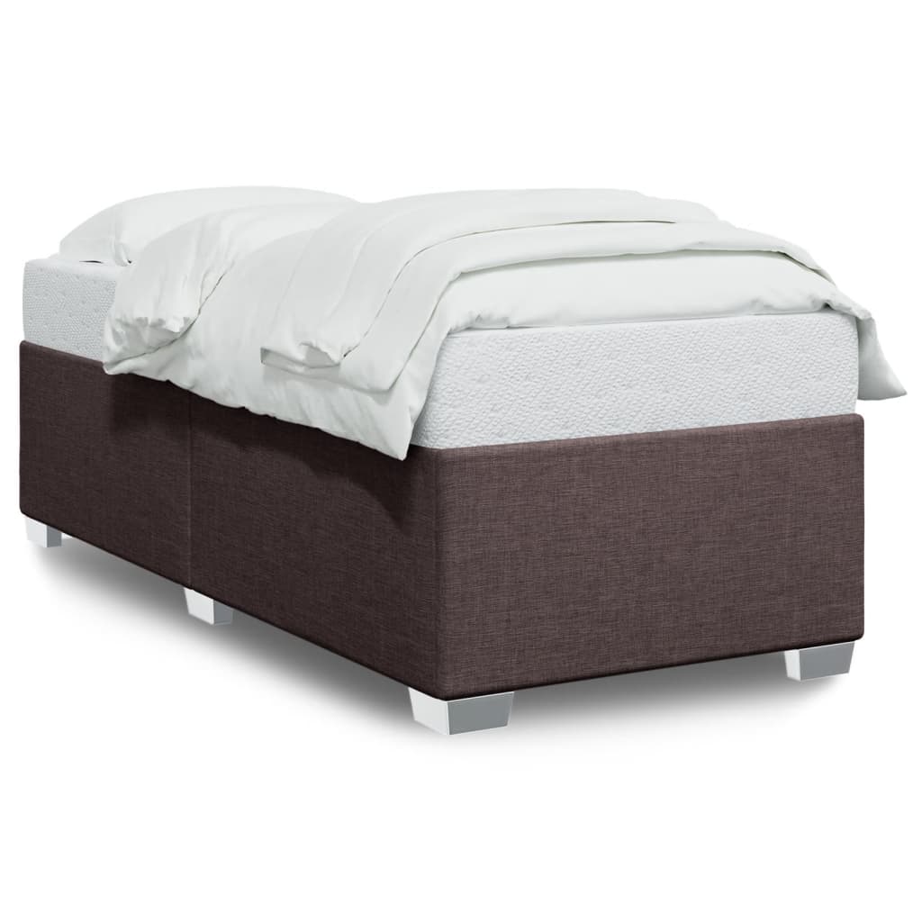 vidaXL Cadru de pat fără saltea, maro închis, 90x200 cm, textil vidaXL Cadru de pat fără saltea, maro închis, 90x200 cm, textil