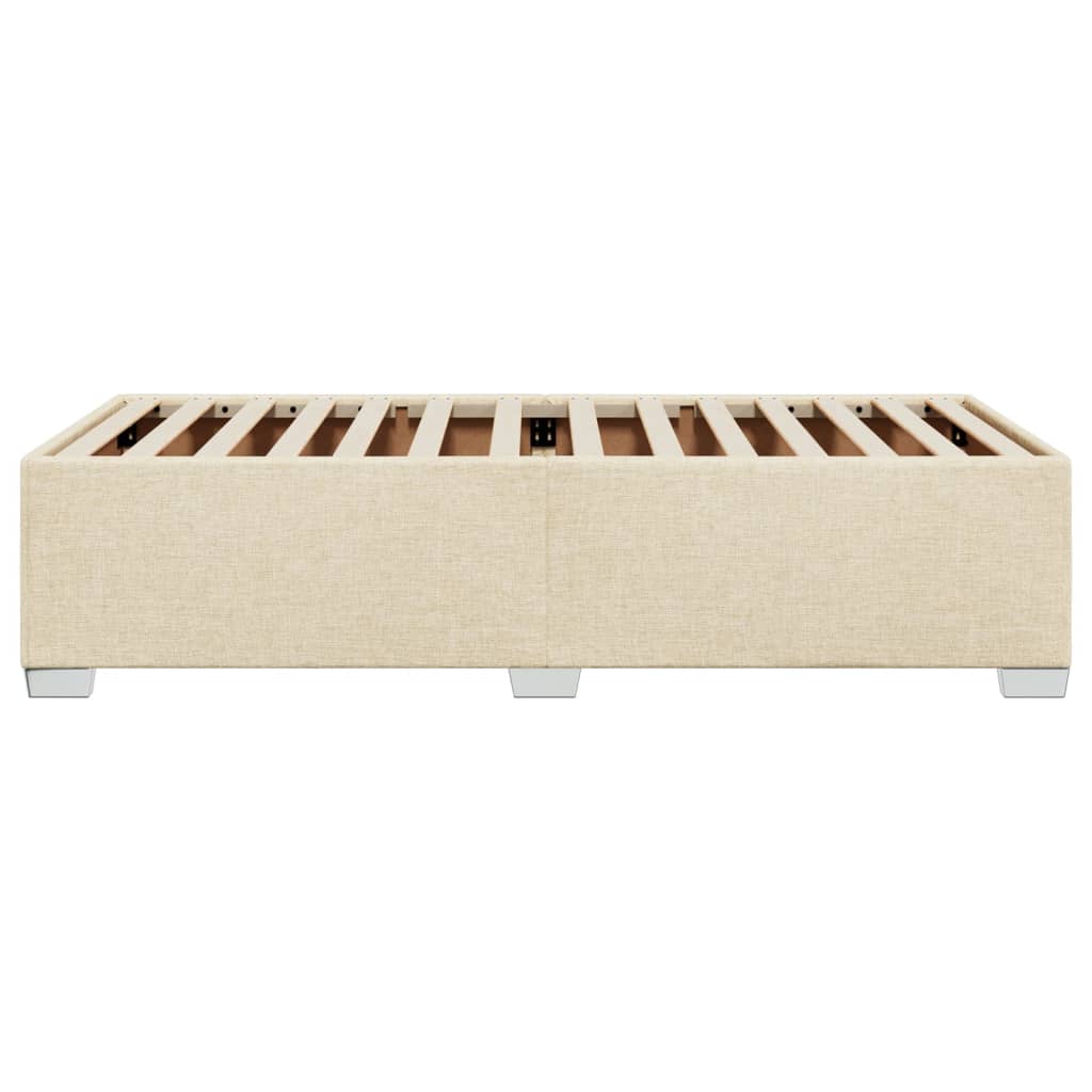 vidaXL Cadru de pat fără saltea cremă 90x200 cm țesătură
