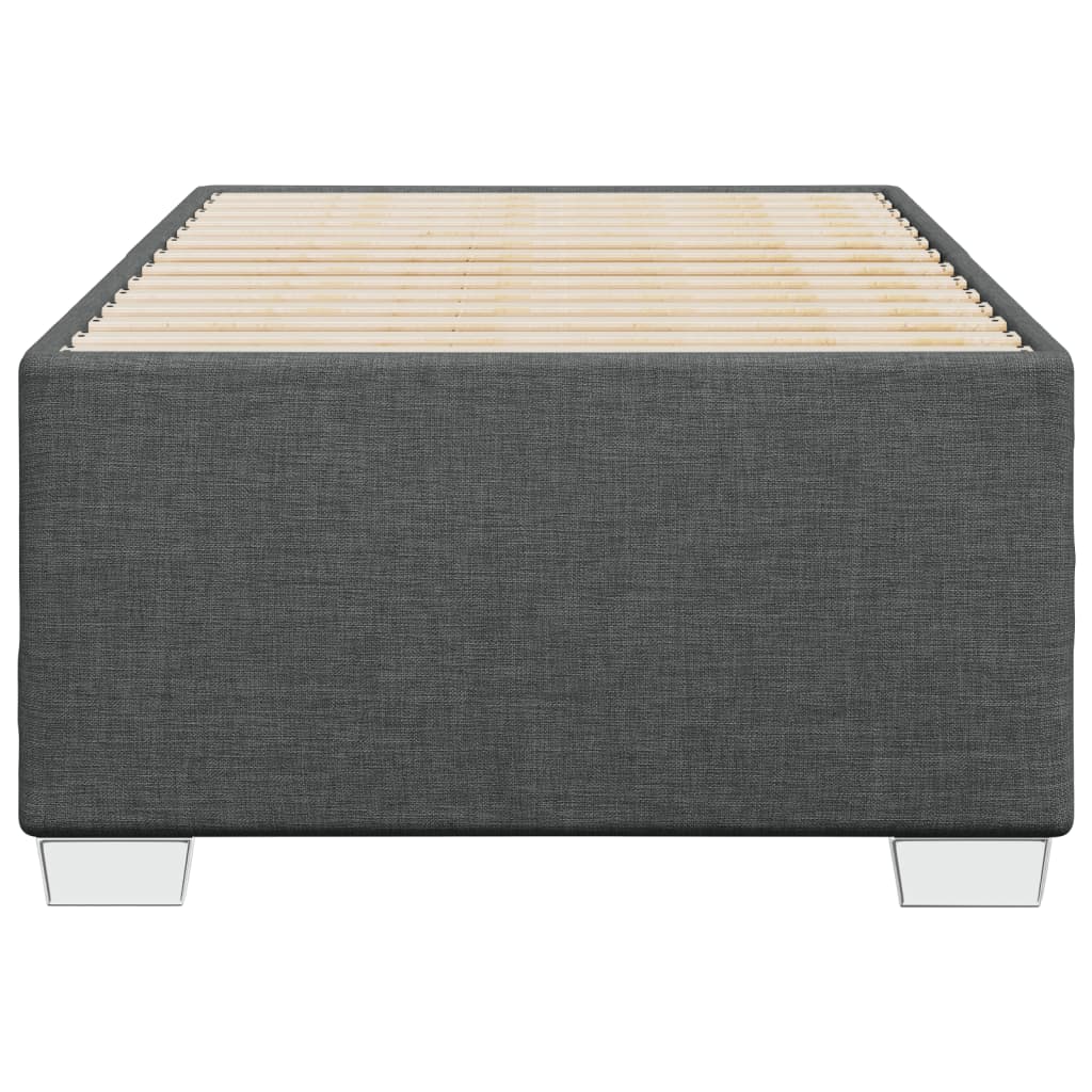 vidaXL Cadru de pat fără saltea, gri închis, 100x200 cm, textil