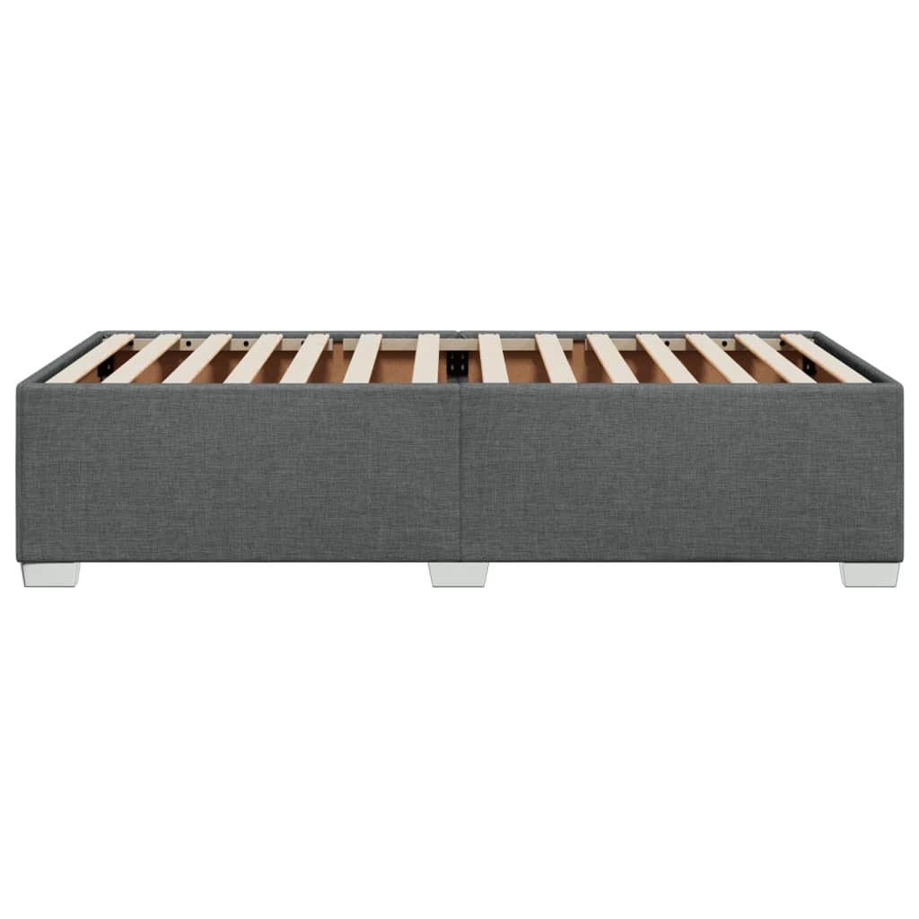 vidaXL Cadru de pat fără saltea, gri închis, 100x200 cm, textil
