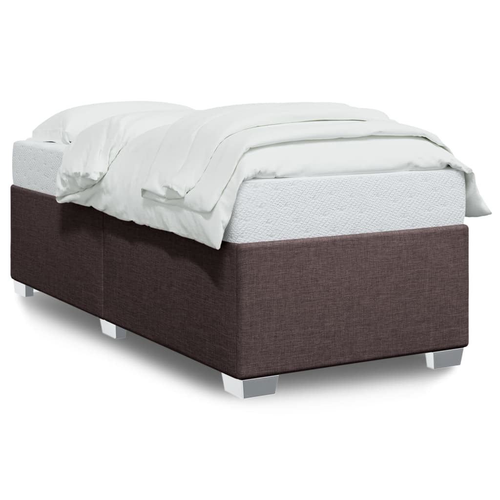 vidaXL Cadru de pat fără saltea, maro închis, 100x200 cm, textil vidaXL Cadru de pat fără saltea, maro închis, 100x200 cm, textil