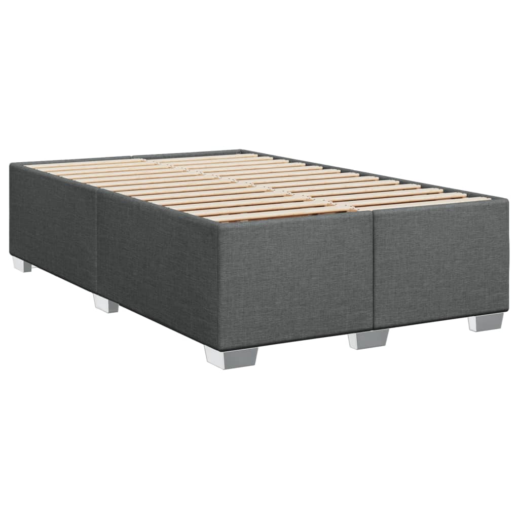 vidaXL Cadru de pat fără saltea gri închis 120x190 cm țesătură